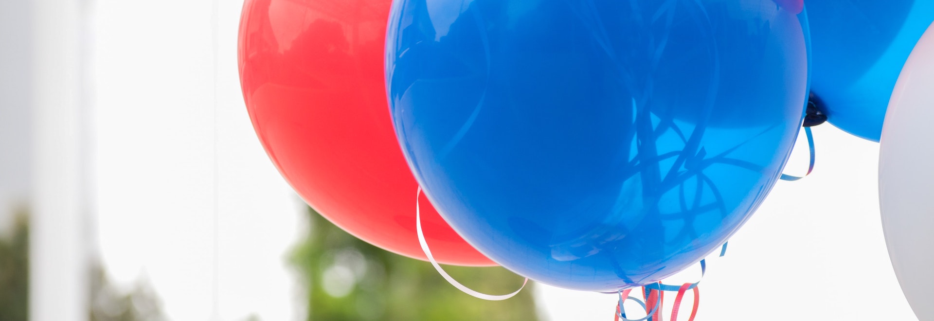 Red white and blue balloons