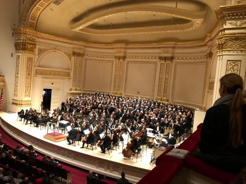 Rehearsing in Carnegie Hall