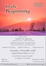 Cecilia Consort - In The Beginning.  Autumn 2018 Concert