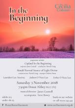 Cecilia Consort - In The Beginning.  Autumn 2018 Concert