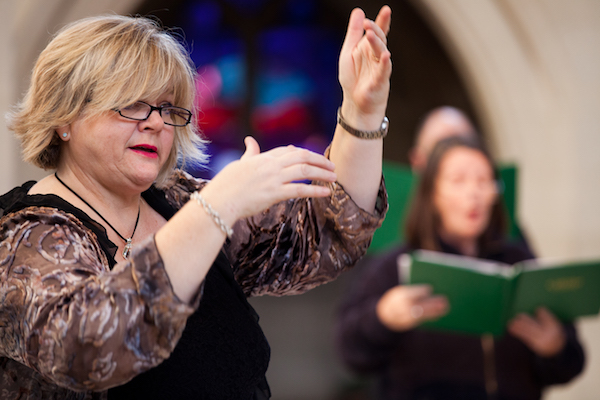 In rehearsal at Douai Abbey